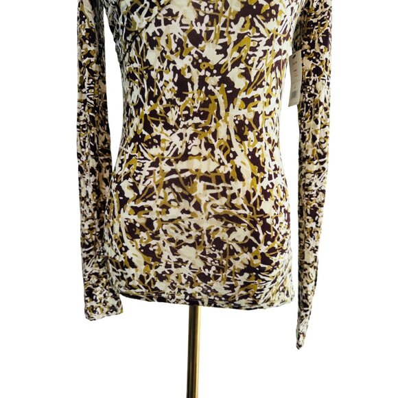 2/$30 NWT Soft Joie XS Cersei Asymmetric Abstract Chocolate Plum Multi Long Slee - Picture 13 of 15